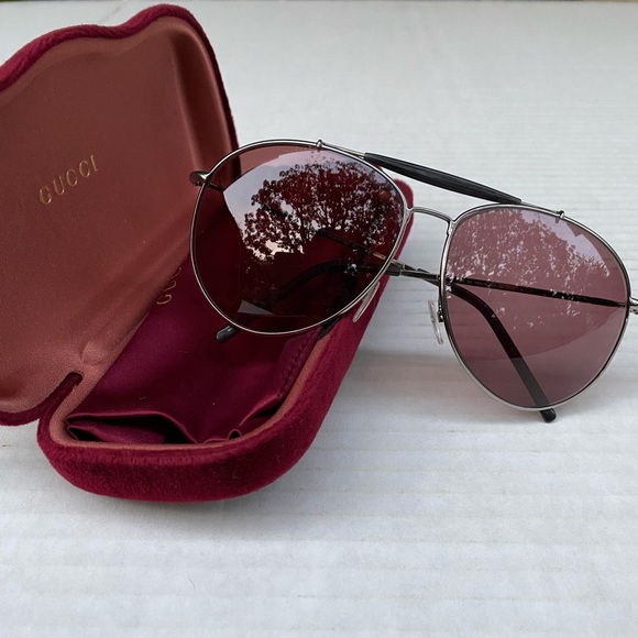 Vintage Y2K Gucci 58mm Aviator Sunglasses - Picture 10 of 16